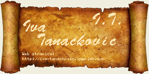 Iva Tanacković vizit kartica